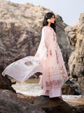 Mahnur Sirene Luxury Lawn Embroidered Unstitched 3-Piece Suit-Azalea
