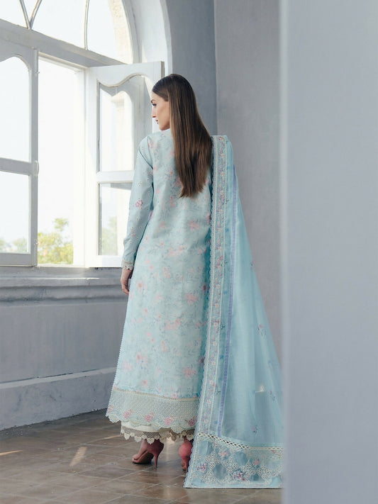 Afrozeh Day Break'26 Lawn Embroidered Unstitched 3-Piece Suit-Dawnfall