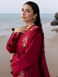 Mahnur Sirene Luxury Lawn Embroidered Unstitched 3-Piece Suit-Scarlet