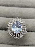 H&A Jewellery 18K Gold Polished Zircon Halo Ring