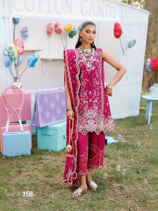 Binilyas Carnival Lawn Embroidered Unstitched 3 Piece Suit-35B
