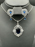 H&A Jewellery One Carat Silver Rhodium Plated Jewellery Set