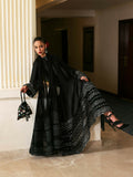 Hussain Rehar The Scent Luxury Pret SS'25 Raw Silk Embellished 3-Piece Suit-Noer