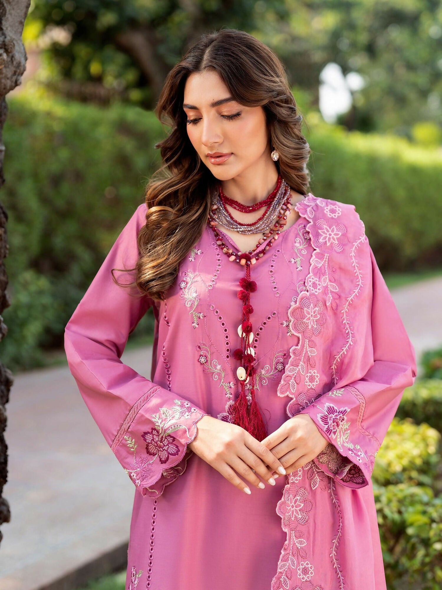 Panache Apparel Rang-e-Bahar Lawn Embroidered Stitched Suit-Suroor