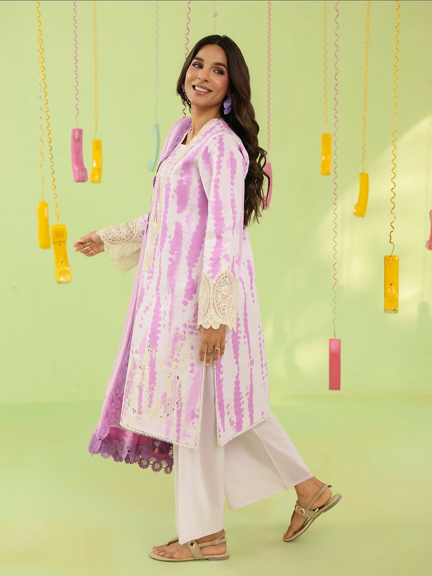 Mahnur Anaya Vol.2 Lawn Embroidered Stitched 3-Piece Suit-02-White and Lilac
