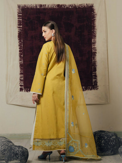 Afrozeh Day Break'26 Lawn Embroidered Unstitched 3-Piece Suit-Sunhaze