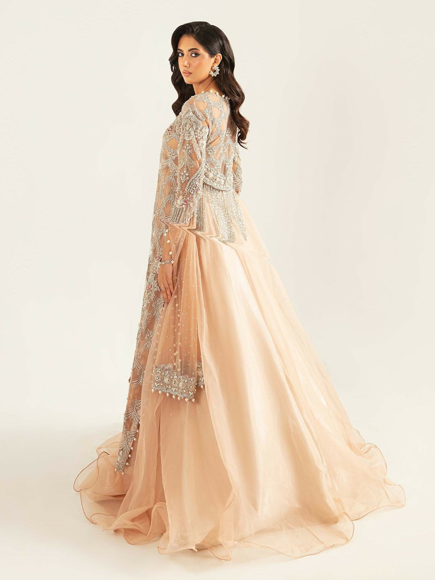 Shiza Hassan Aurora Formals Net Embellished Stitched 2-Piece Suit-Florian