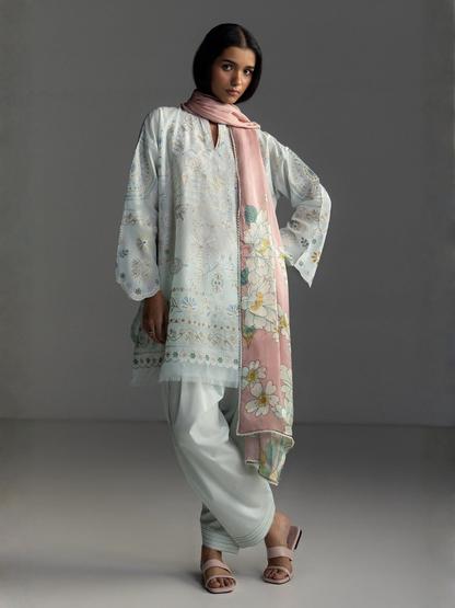 COCO by Zara Shahjahan Lawn'26 Embroidered Unstitched 3-Piece Suit-Veya-7B