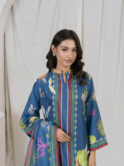 Stylish Collection Lawn Printed Stitched 3-Piece Suit-Rukhsar Zinc