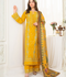 Panache Apparel Winter Basics Khaddar Embroidered Stitched Suit-Golden Hour
