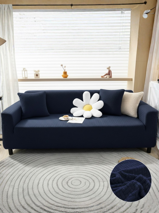 Elegant Bedding Stripe Jacquard Fitted Sofa Cover