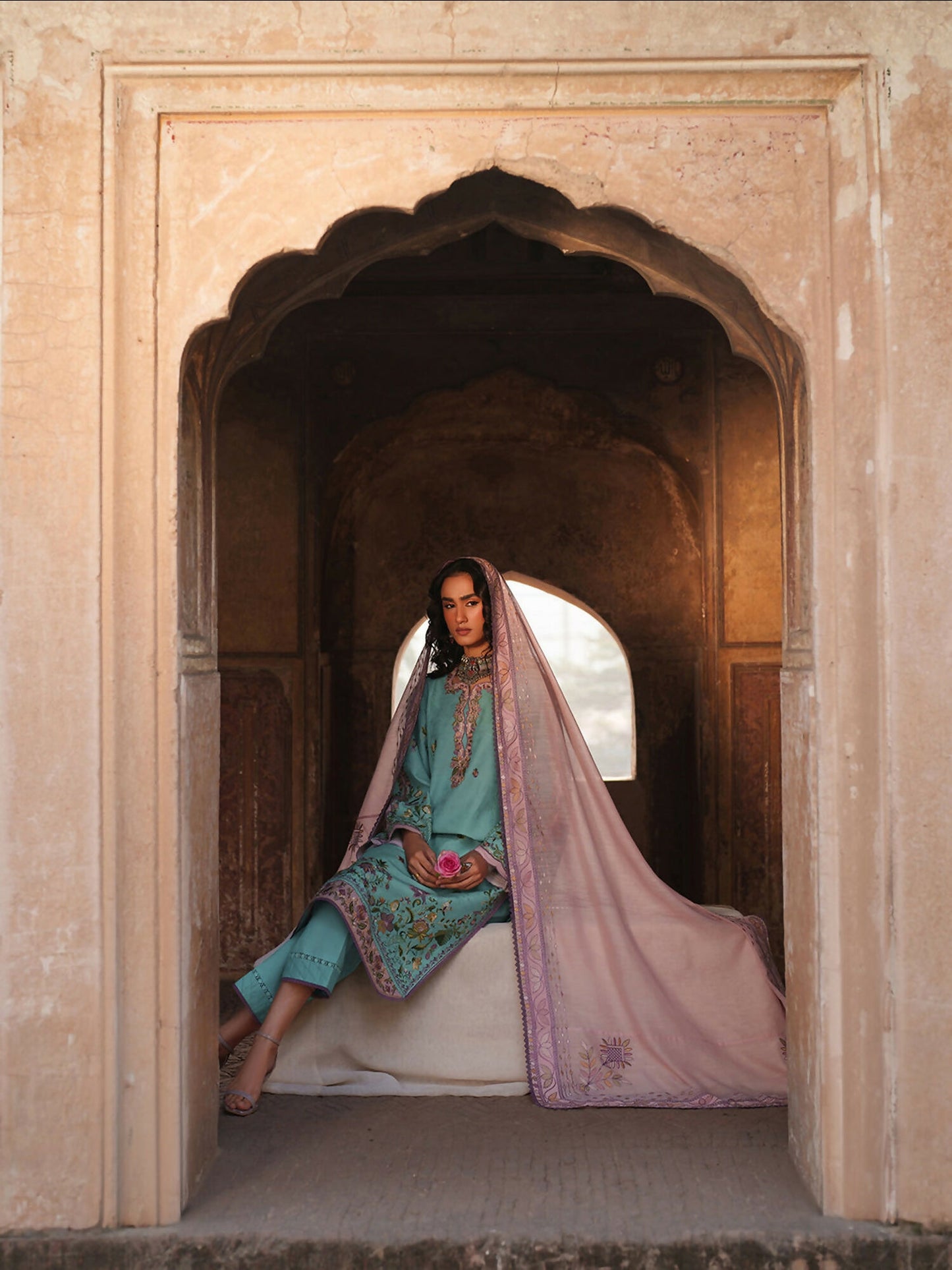 Binilyas Suroor Eid Pret'26 Lawn Embroidered Stitched 3-Piece Suit-247-A