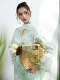 Mahnur Afterhours Luxury Lawn Embroidered Unstitched 3-Piece Suit-Mint Mirage