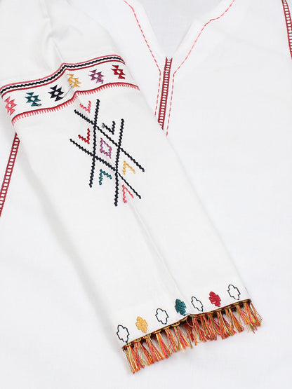 Velvour Girls Cotton Embroidered Stitched 2-Piece Suit-VG106-C