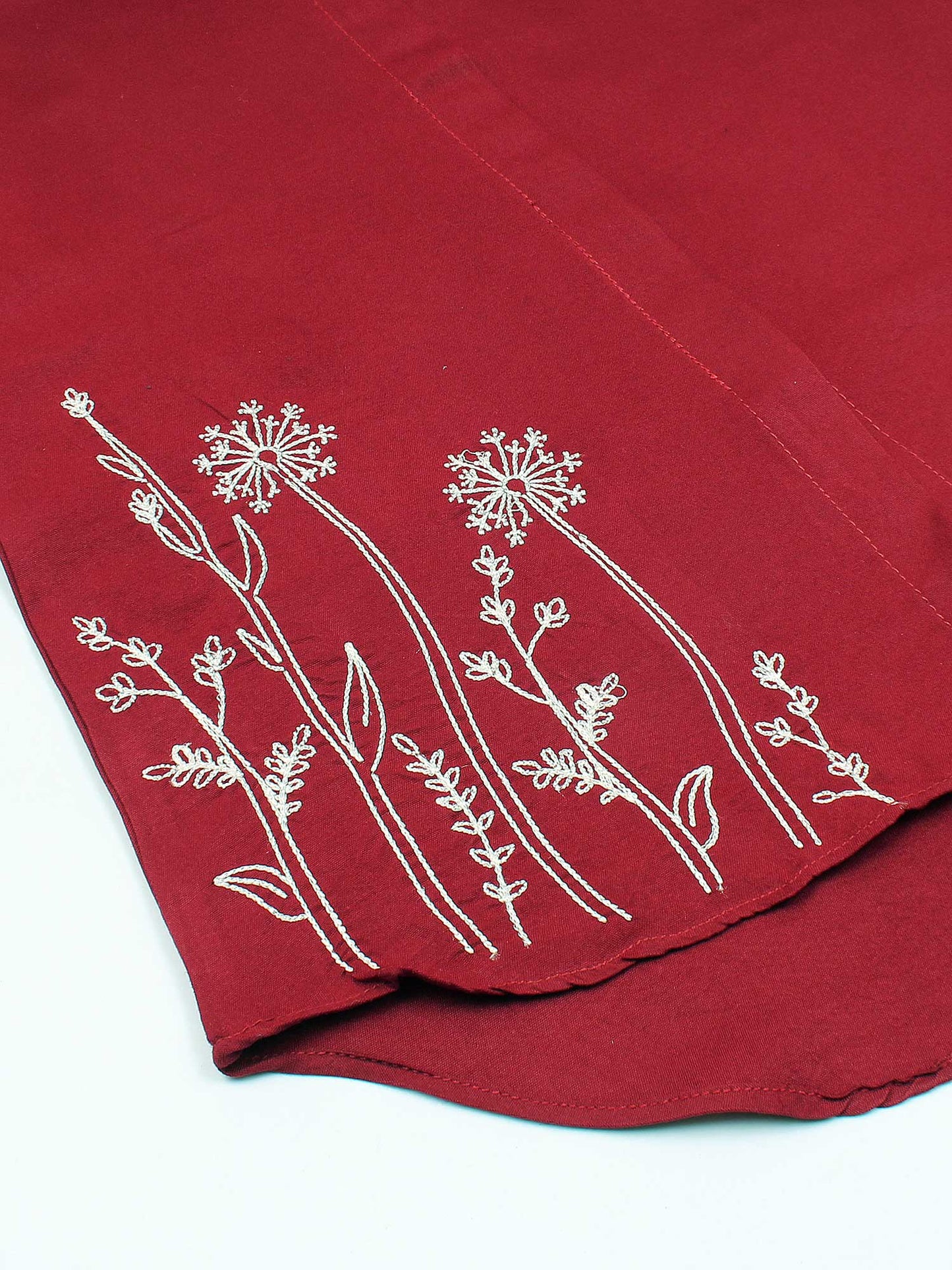 Velvour Girls Cotton Embroidered Stitched Tunic-VG121-C