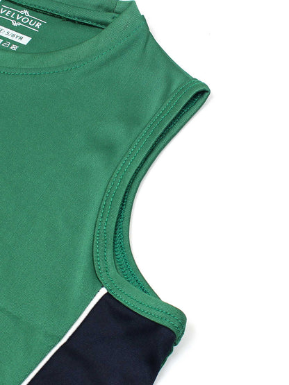 Velvour Poly Athletic Sleeveless Tracksuit-VST60-B