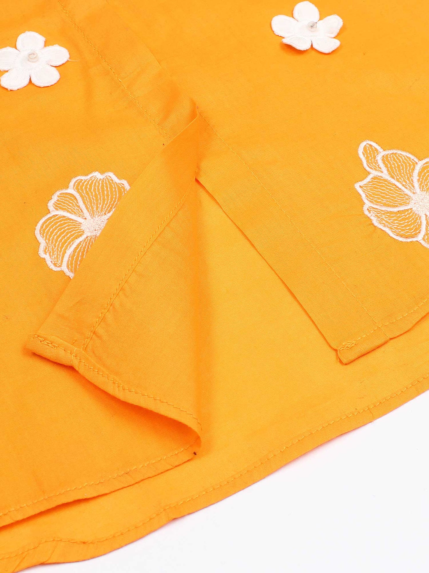 Velvour Girls Cotton Embroidered Co-Ord Set-VG178-C
