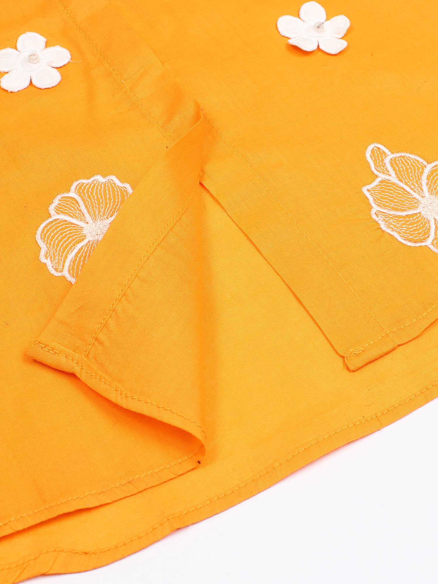 Velvour Girls Cotton Embroidered Co-Ord Set-VG178-C