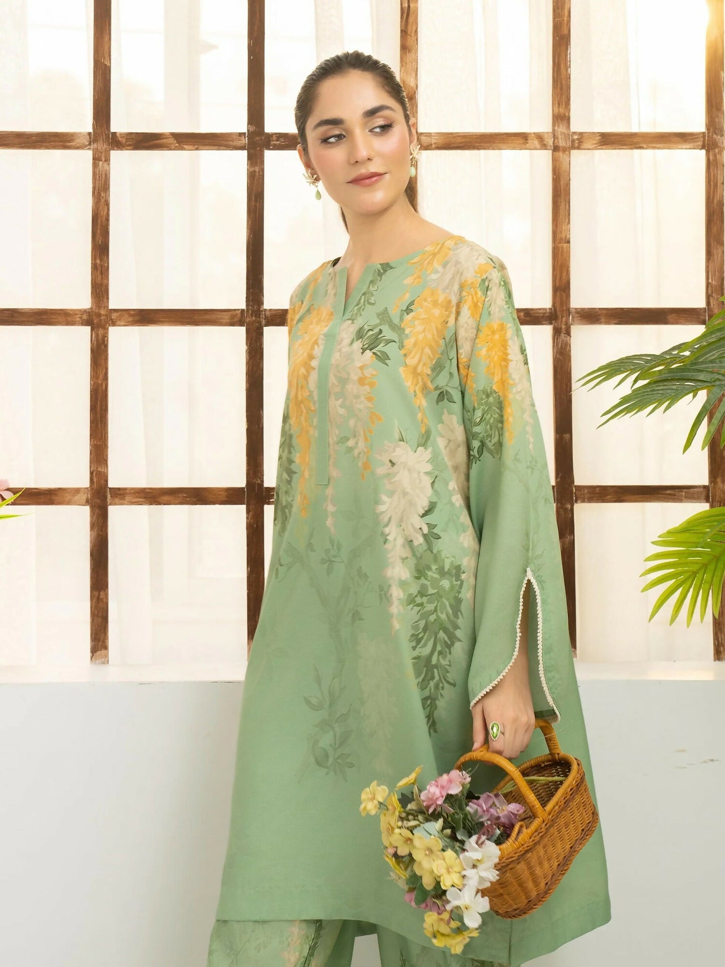 Panache Apparel Lawn Printed Co-Ord Set-Forest Hue