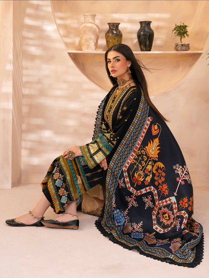 Binilyas Kotrai Embroidered Unstitched 3-Piece Suit-792-A