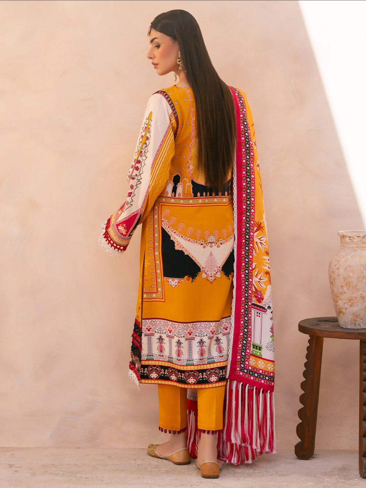 Binilyas Kotrai Embroidered Unstitched 3-Piece Suit-791-B