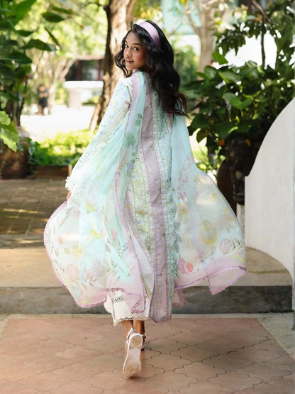 Qalamkar Qprints Lawn'26 Embroidered Unstitched 3-Piece Suit-AX-07-(A)-Xenia