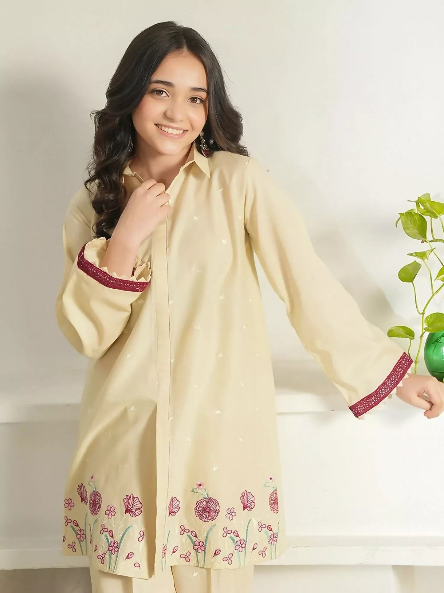 Panache Apparel Noore Eid Edit Lawn Embroidered Co-Ord Set-Mini