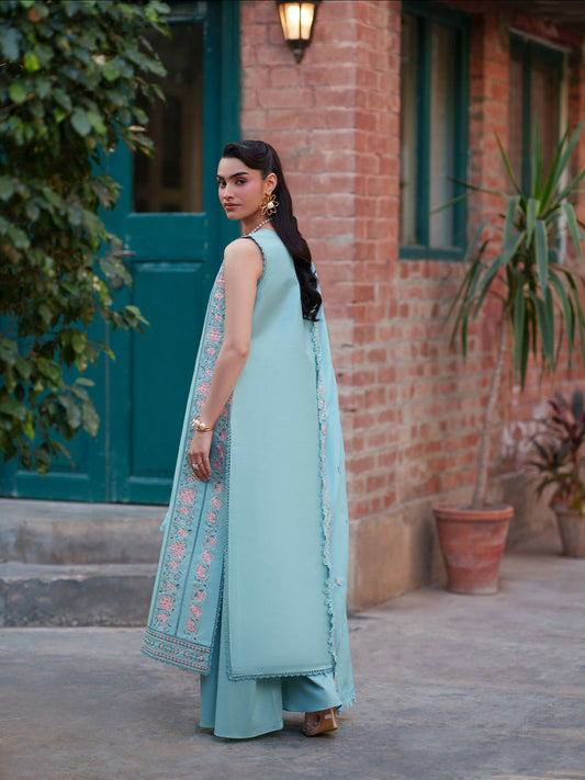 Mahnur Fiona Lawn'26 Embroidered Unstitched 3-Piece Suit-F-12