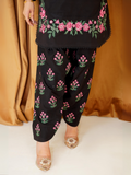 HU Studios Blackout Collection Lawn Embroidered Stitched 2-Piece Suit-Rose-Dusk