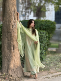 Tawakal Closet Linen Embroidered Stitched 3-Piece Suit-Pistachio