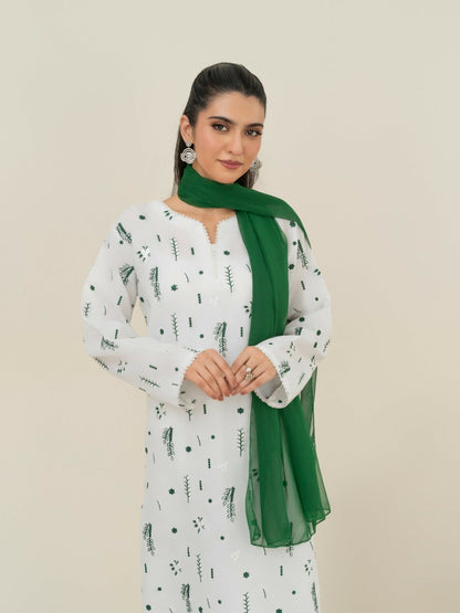 Stylish Collection Saya Pret Cotton Embroidered 3-Piece Suit-Daina