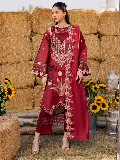 Parishay Summer Queen Vol 2 Lawn Embroidered Unstitched 3-Piece Suit-SQU-10