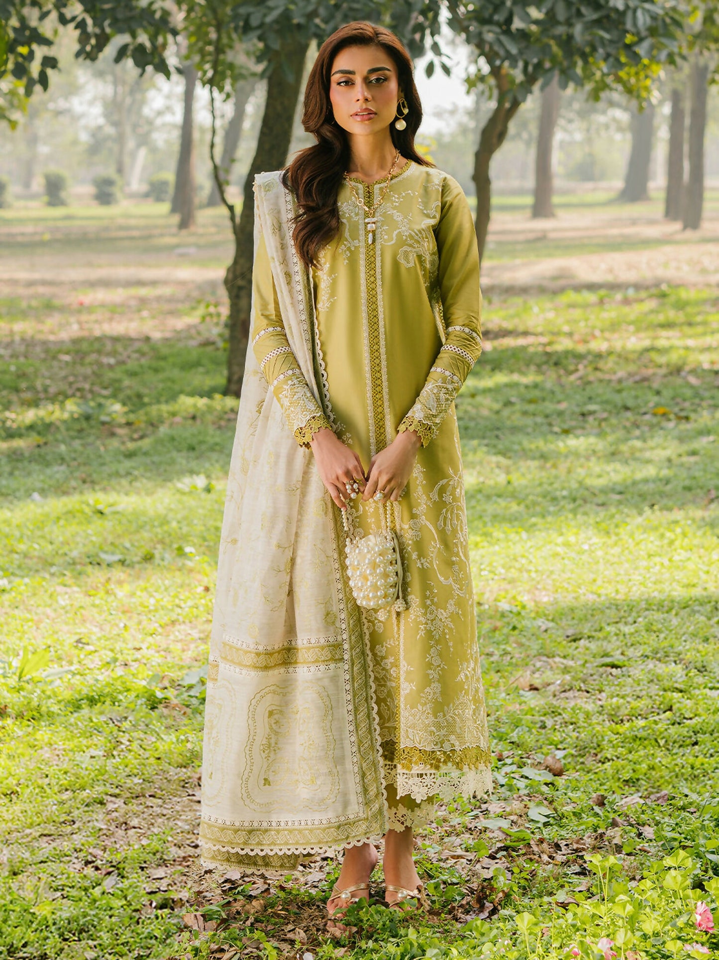 Binilyas Lawn Embroidered Unstitched 3-Piece Suit-231-A