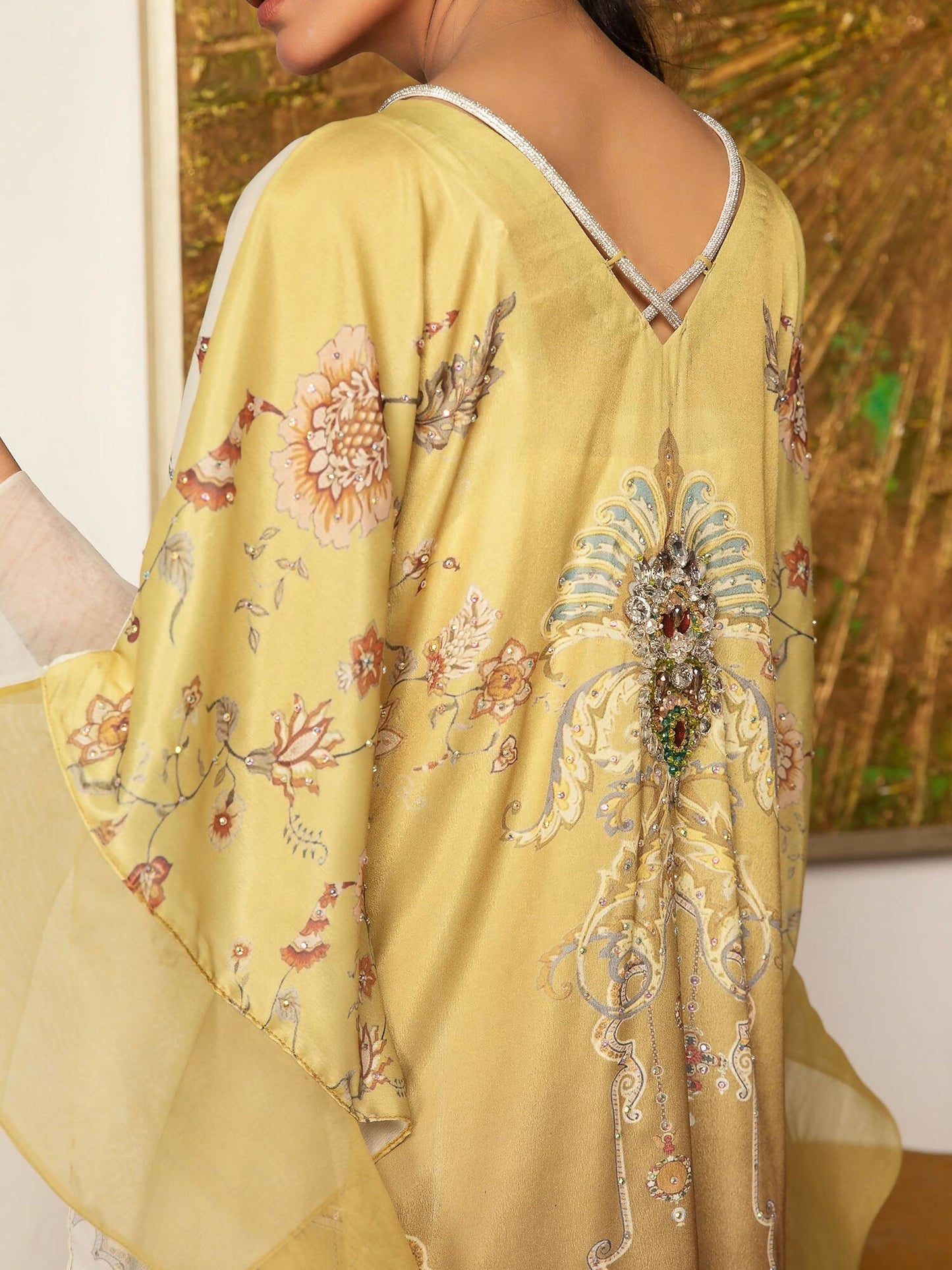 Shiza Hassan Sublime Luxury Pret Blended Silk Embellished Kaftan-Elvana