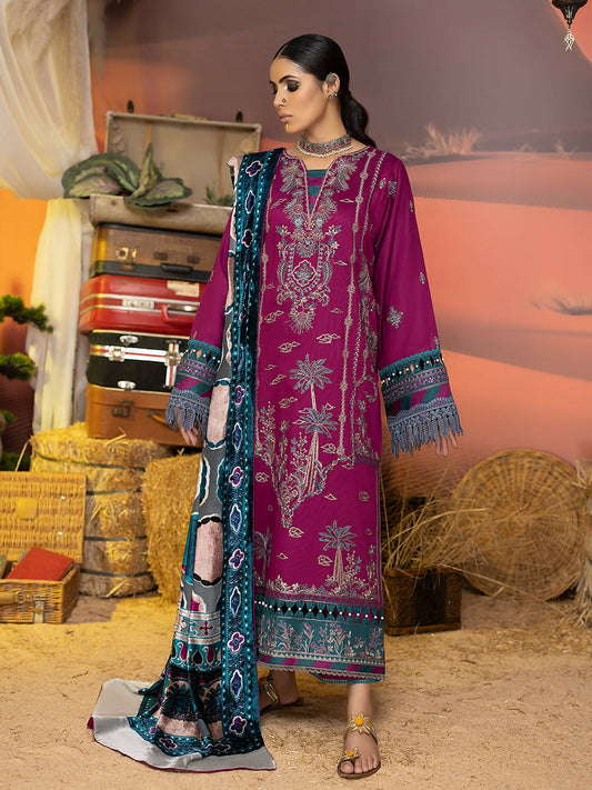 Binilyas Kotrai Embroidered Unstitched 3-Piece Suit-806-B