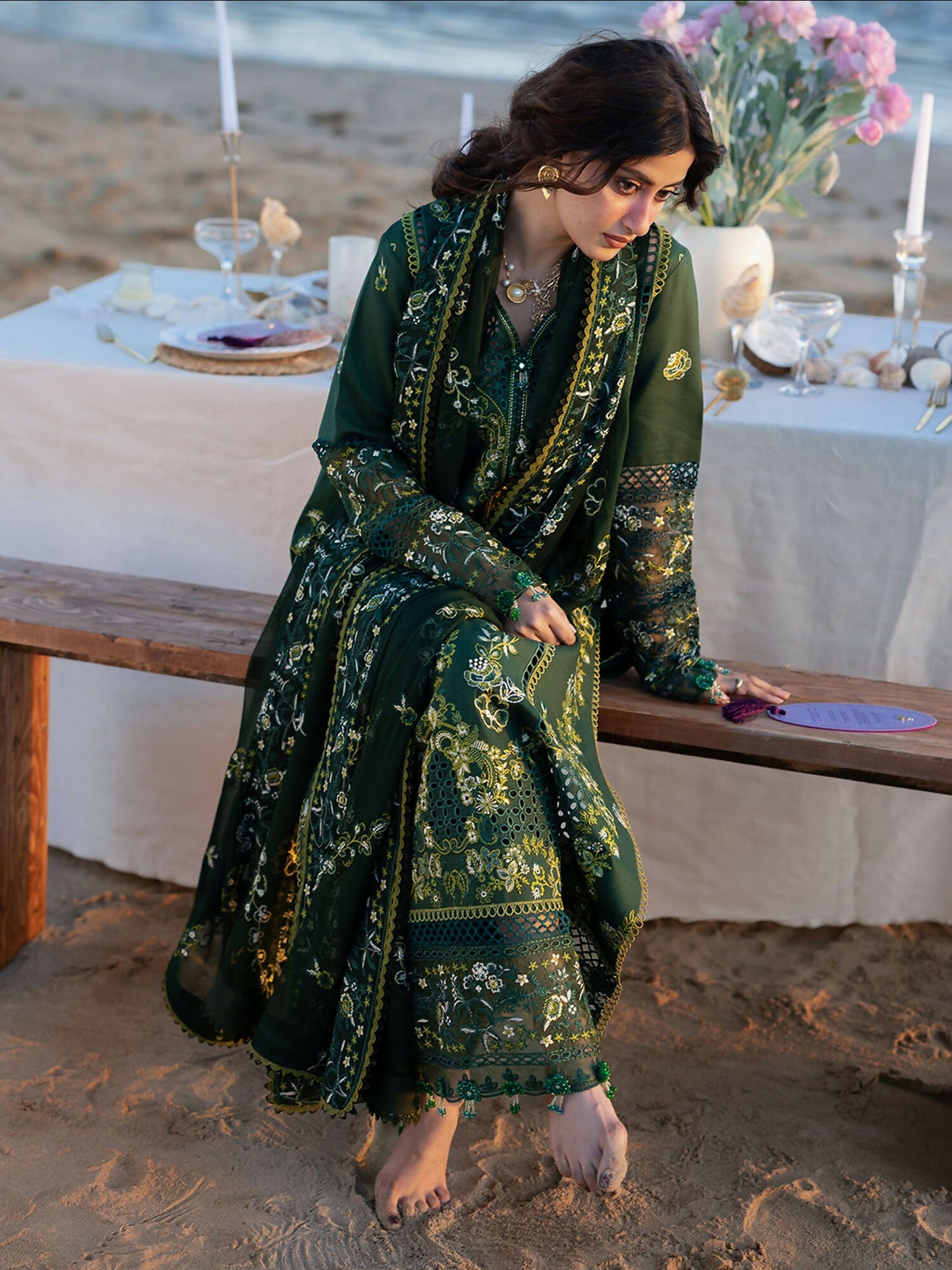 Mahnur Sirene Luxury Lawn'26 Embroidered Stitched 3-Piece Suit-S-03