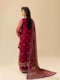 Shurooq Garden Of Dreams Organza Embroidered Stitched 3-Piece Suit-Poppy