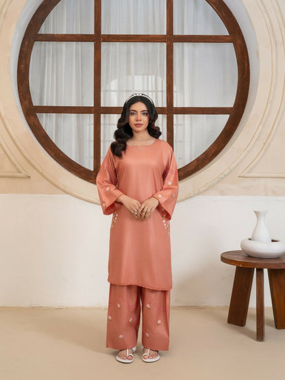 Stylish Collection Amaya Pret Linen Embroidered Stitched 2-Piece Suit-Zaibunisa