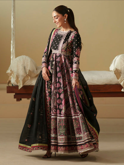 Binilyas Mashriq Luxury Lawn'26 Embroidered Unstitched 3-Piece Suit-D-115-B