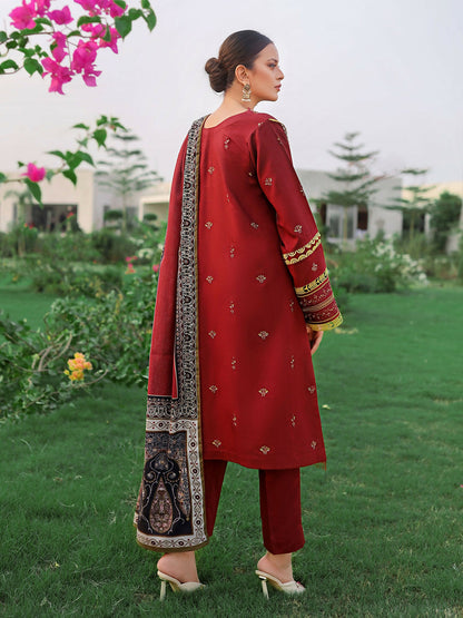 Binilyas Karandi Embroidered Unstitched 3-Piece Suit-751-B