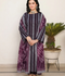 Dr.Haris Vogue Slub Linen Embroidered Chikankari Unstitched 3-Piece Suit-D01-Blue