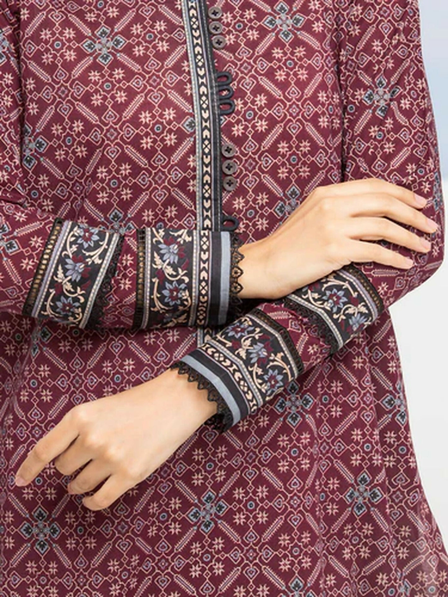 Edenrobe Allure Summer Lawn Printed Unstitched 3-Piece Suit-EWU24A1-35281