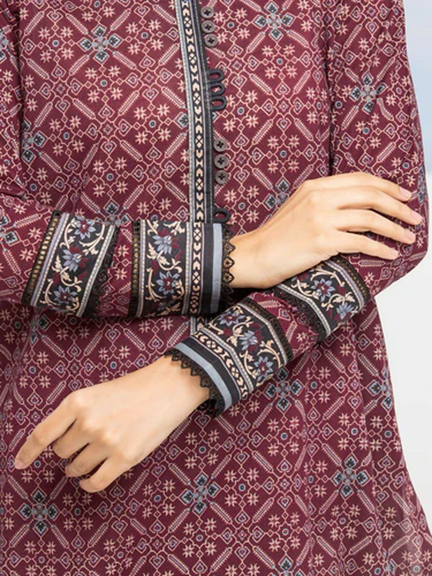 Edenrobe Allure Summer Lawn Printed Unstitched 3-Piece Suit-EWU24A1-35281