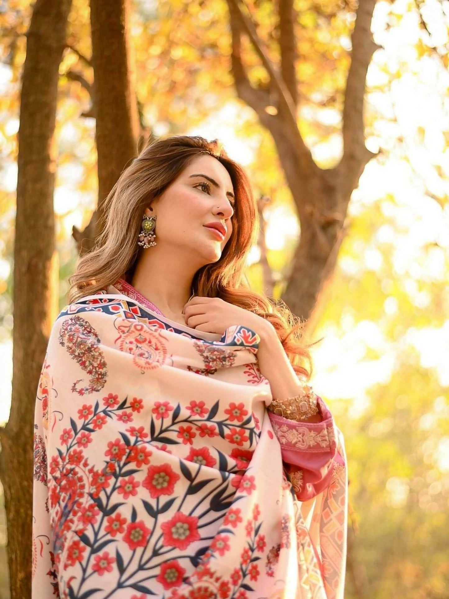 Panache Apparel Daily Essentials RTW Linen Embroidered Stitched Suit-Haven Nyla Raja