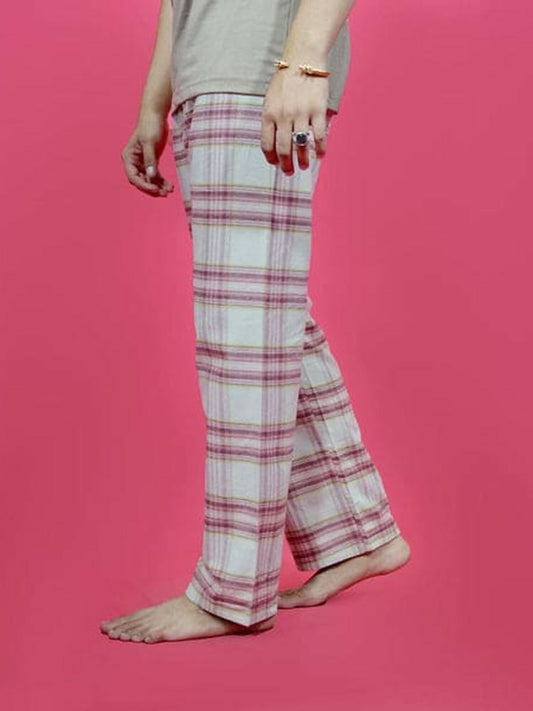 Funky's Printed Checked Loungewear Trouser-14625