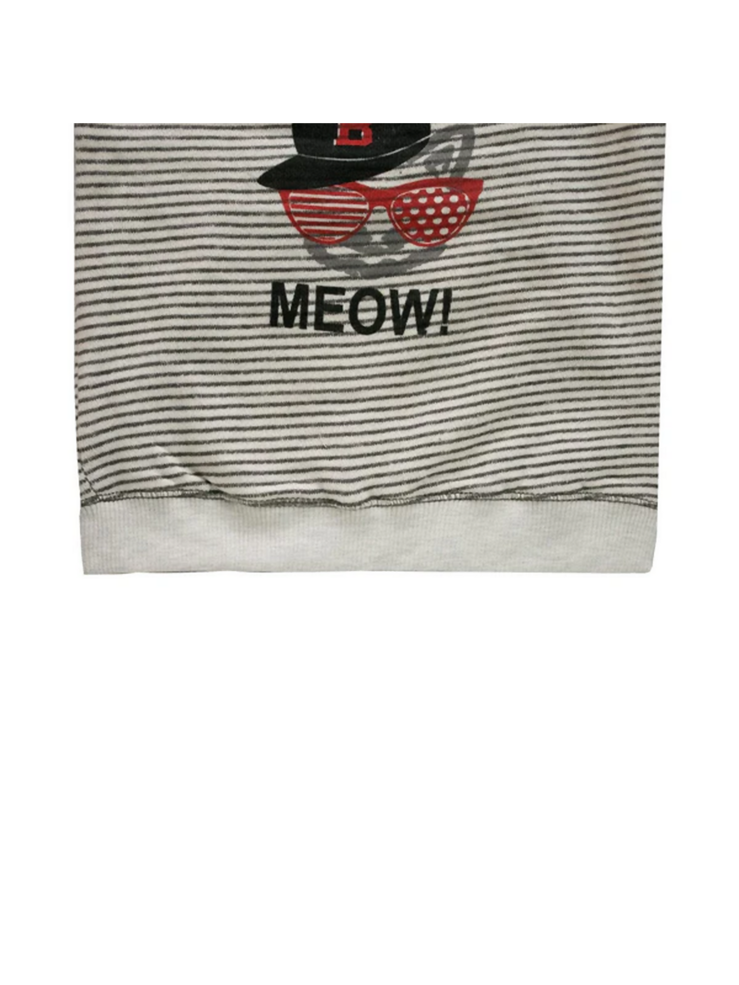 Funky Printed Baby Club Amazing Meow Striped Sweat Shirt-9081