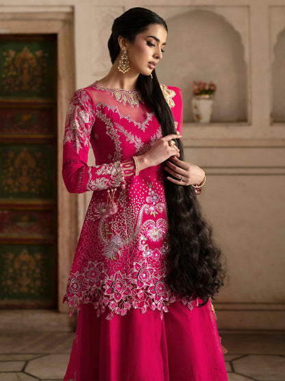 Parishay Ranibagh Luxury Formals Organza Embroidered Stitched 3-Piece Suit-Gul Bahaar