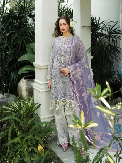 Sana Safinaz Lawn Embroidered Unstitched 3-Piece Suit-L251-004B-3CT