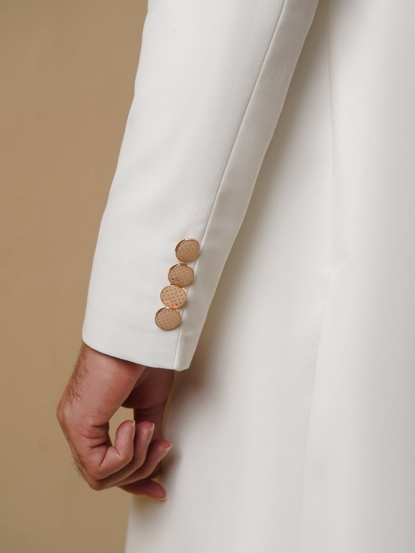 Gem Garments Janaan Jacquard Sherwani-Regal Ivory