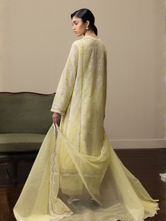 Zara ShahJahan Satori'26 Lawn Embroidered Unstitched 3-Piece Suit-Hinata-D3